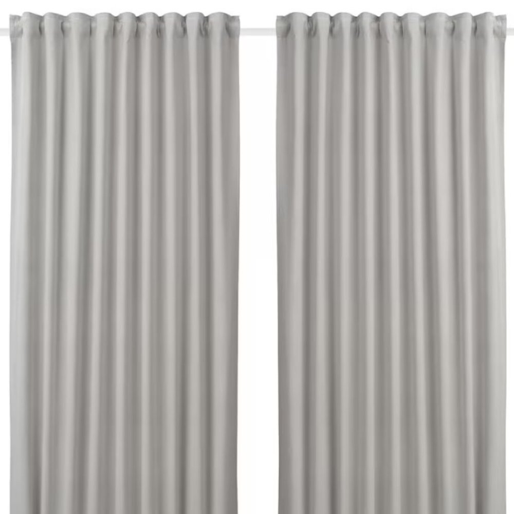 👀 1 x PAIR OF IKEA ANNALOUISA DRAPES in GREY